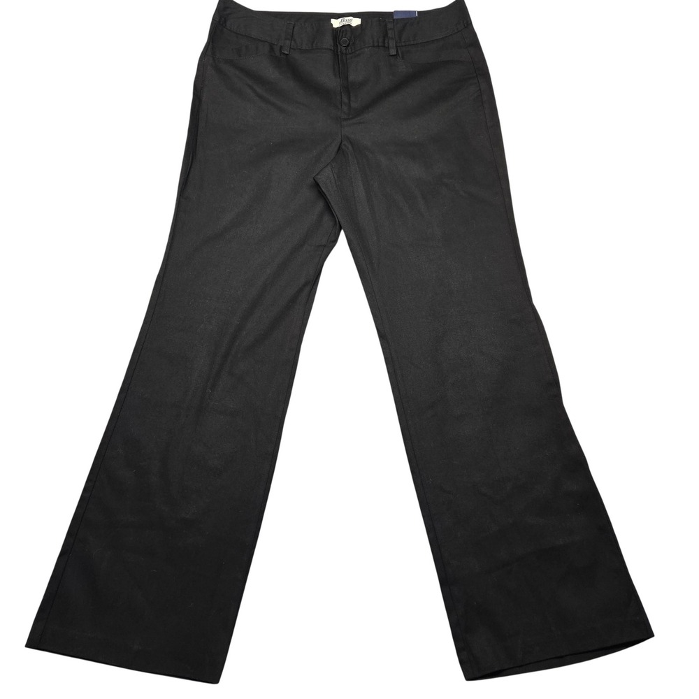 Bass Pants Womens 14 Black Dress Pants Bootcut‎ Twill Stretch Cotton Spandex